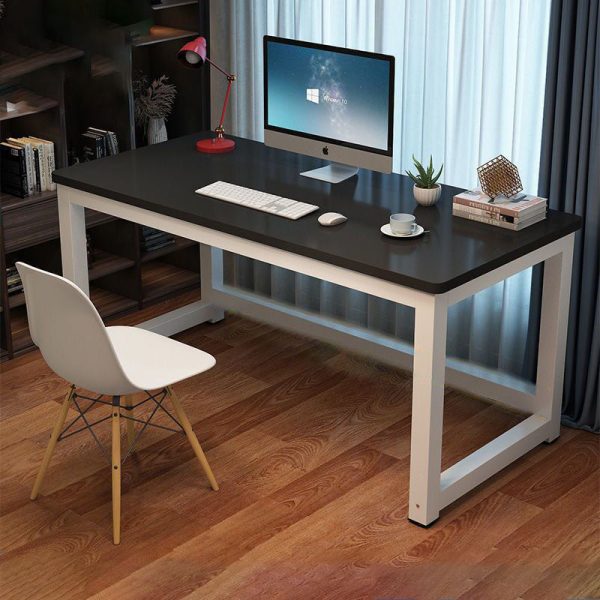 Modern Minimalist Rectangular Grain Plate Steel Desk For Home Office - Image 18