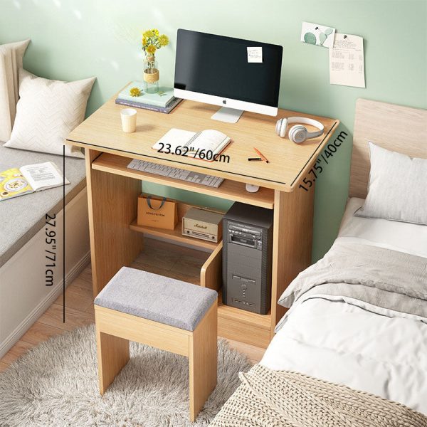 Modern Minimalist Rectangular Density Board Desk 3-Tier For Home Office - Image 3