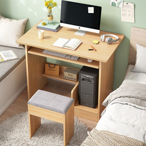 Modern Minimalist Rectangular Density Board Desk 3-Tier For Home Office - Image 2