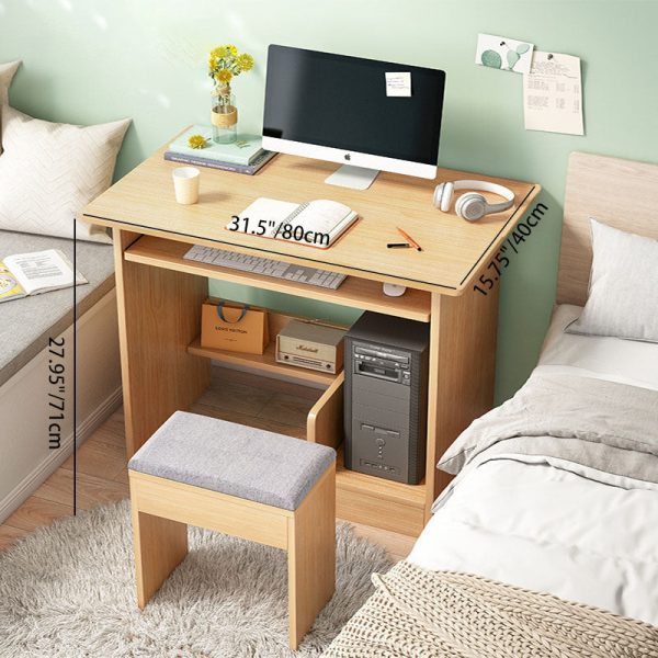 Modern Minimalist Rectangular Density Board Desk 3-Tier For Home Office - Image 5