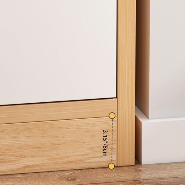 Modern Minimalist Rectangular Artificial Panel Nightstand 1/2 Drawer For Bedroom - Image 9