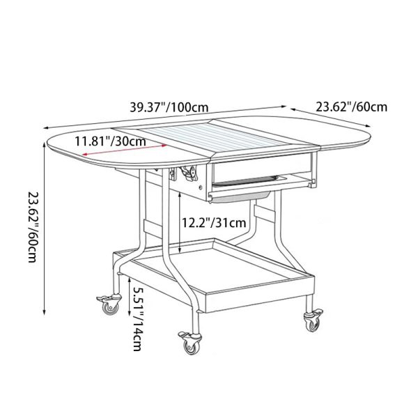 Modern Minimalist Removable Foldable Rectangular Oval Stainless Steel Cherry Wood Glass Coffee Table 2-Drawer For Living Room - Image 4