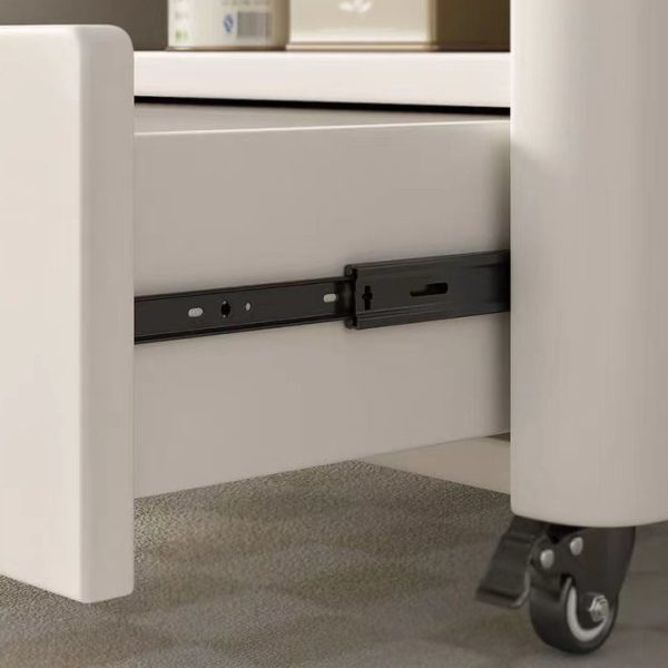 Contemporary Nordic Moveable Foldable Expandable Rectangular Square Wood Metal Coffee Table 1-Drawer For Living Room - Image 5