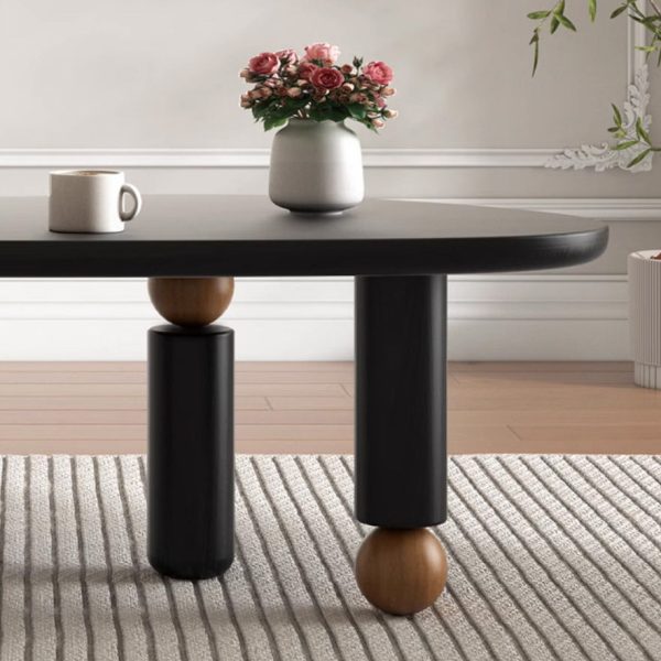 Modern Mid-Century Alien Oval Pine Coffee Table For Living Room - Image 6