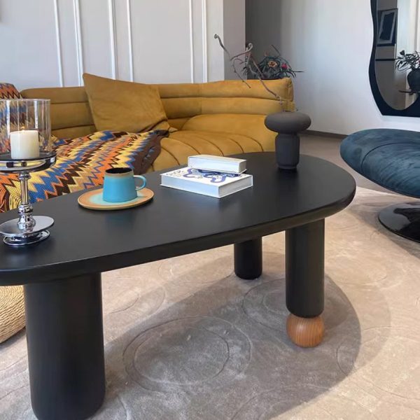 Modern Mid-Century Alien Oval Pine Coffee Table For Living Room - Image 12