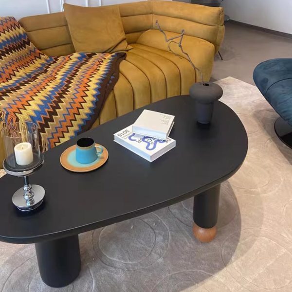Modern Mid-Century Alien Oval Pine Coffee Table For Living Room - Image 11