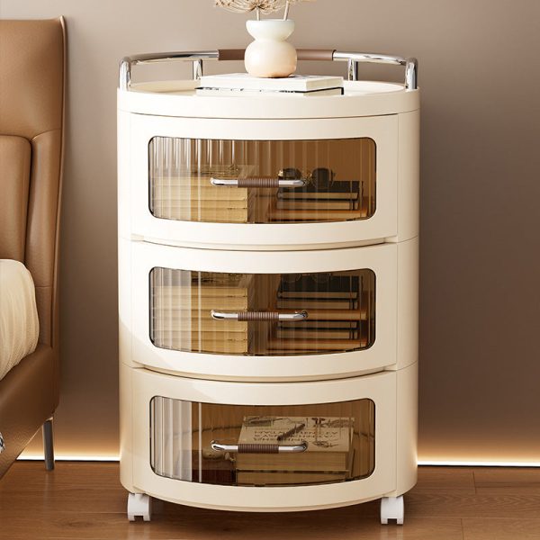 Contemporary Scandinavian Removable Round Cylinder PP ABS PET 1/2/3/4 Drawer For Living Room - Image 3