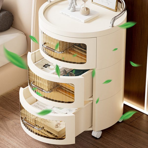Contemporary Scandinavian Removable Round Cylinder PP ABS PET 1/2/3/4 Drawer For Living Room - Image 11