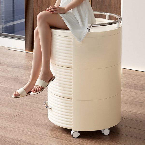 Contemporary Scandinavian Removable Round Cylinder PP ABS PET 1/2/3/4 Drawer For Living Room - Image 10
