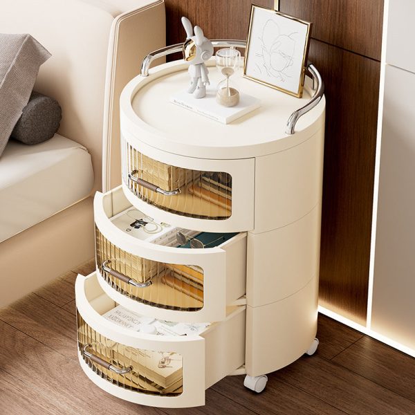 Contemporary Scandinavian Removable Round Cylinder PP ABS PET 1/2/3/4 Drawer For Living Room - Image 13