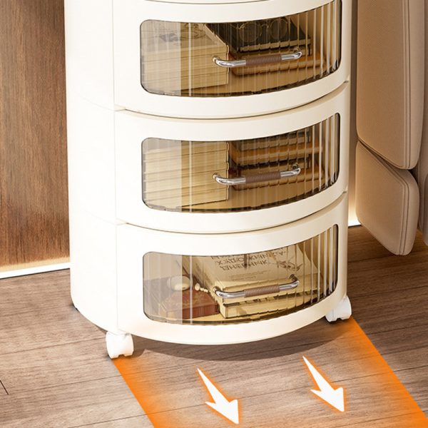 Contemporary Scandinavian Removable Round Cylinder PP ABS PET 1/2/3/4 Drawer For Living Room - Image 12