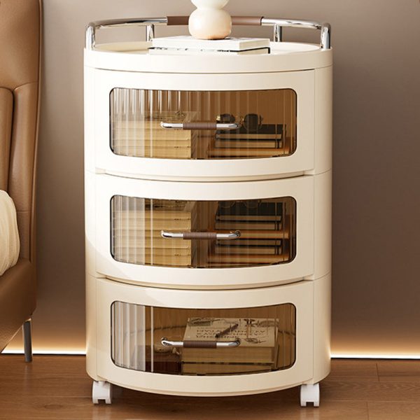 Contemporary Scandinavian Removable Round Cylinder PP ABS PET 1/2/3/4 Drawer For Living Room - Image 24