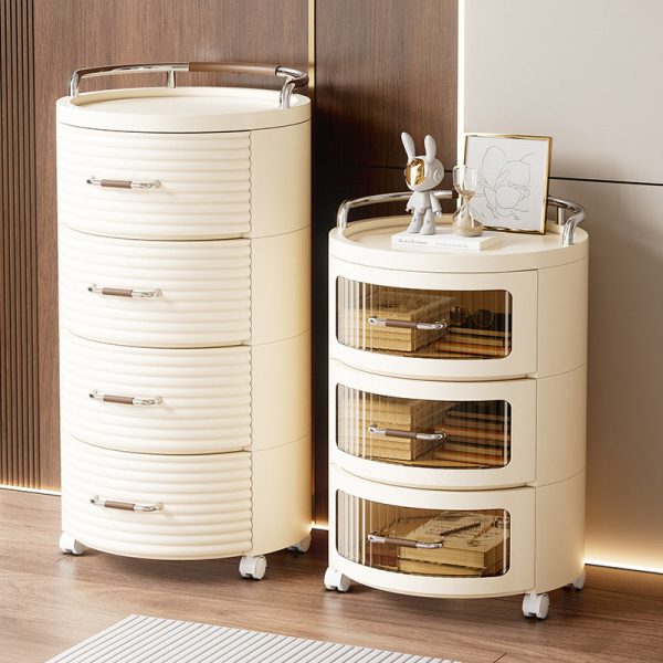 Contemporary Scandinavian Removable Round Cylinder PP ABS PET 1/2/3/4 Drawer For Living Room - Image 16