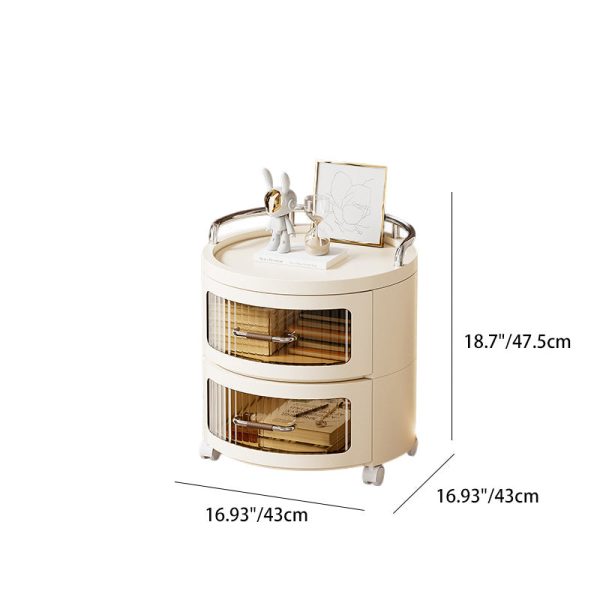 Contemporary Scandinavian Removable Round Cylinder PP ABS PET 1/2/3/4 Drawer For Living Room - Image 5