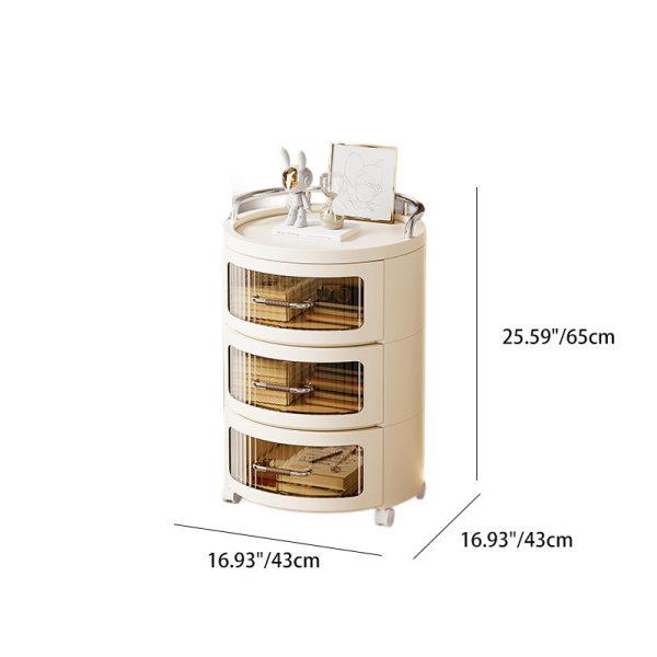 Contemporary Scandinavian Removable Round Cylinder PP ABS PET 1/2/3/4 Drawer For Living Room - Image 6