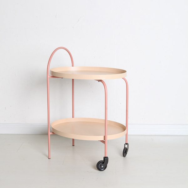 Contemporary Scandinavian Oval Tabletop Iron Metal Side Table 2-Tier For Living Room - Image 10
