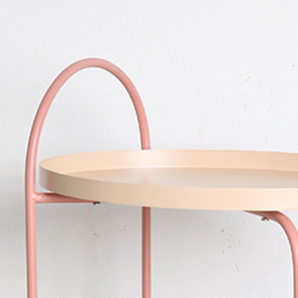 Contemporary Scandinavian Oval Tabletop Iron Metal Side Table 2-Tier For Living Room - Image 7