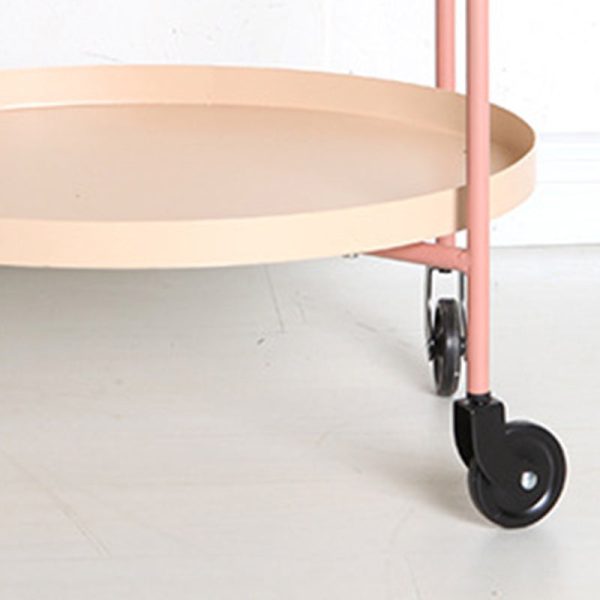 Contemporary Scandinavian Oval Tabletop Iron Metal Side Table 2-Tier For Living Room - Image 6