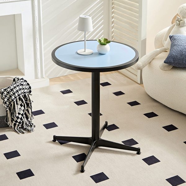 Modern Minimalist Round Table Top Lacquered Metal Coffee Table 4-Leg For Living Room - Image 19