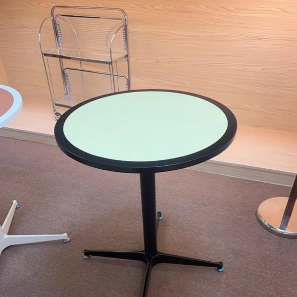 Modern Minimalist Round Table Top Lacquered Metal Coffee Table 4-Leg For Living Room - Image 24