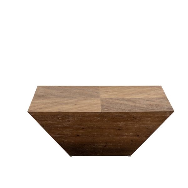 Traditional Vintage Square Tabletop Cedarwood Coffee Table For Living Room - Image 10