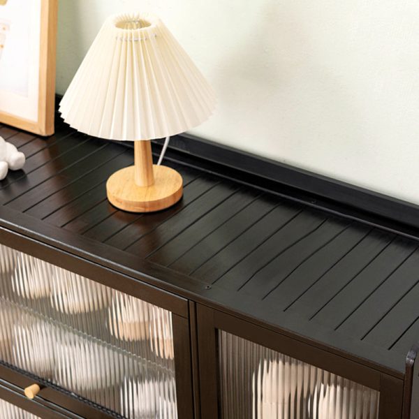 Modern Minimalist Rectangle Bamboo Plastic Glass Shoe Storage 3-Cabinet For Entryways - Image 6