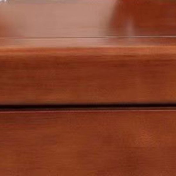 Modern Minimalist Square Solid Wood Slab Nightstand 2-Drawer For Bedroom - Image 6