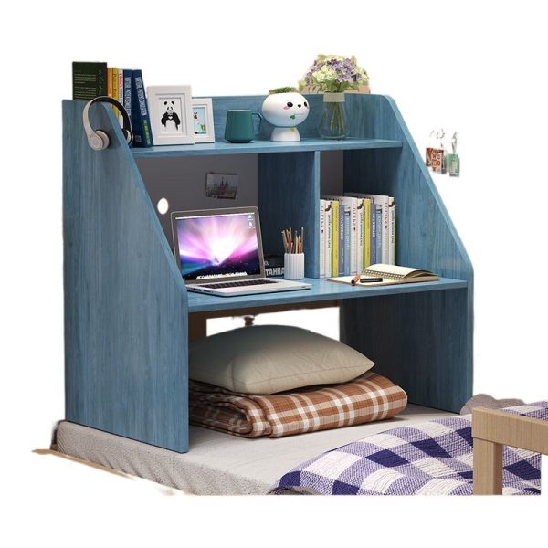 Modern Minimalist Rectangle Solid Wood Desk 1-Shelf For Home Office - Image 17