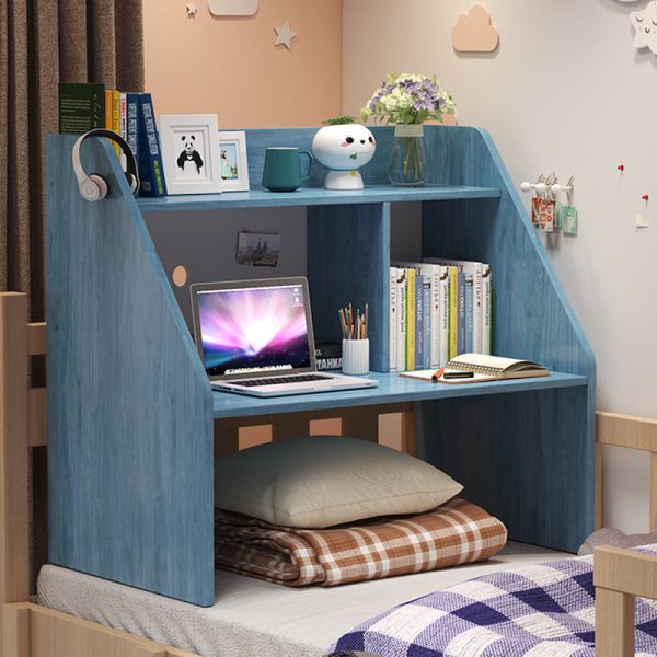 Modern Minimalist Rectangle Solid Wood Desk 1-Shelf For Home Office - Image 10