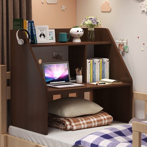 Modern Minimalist Rectangle Solid Wood Desk 1-Shelf For Home Office - Image 13
