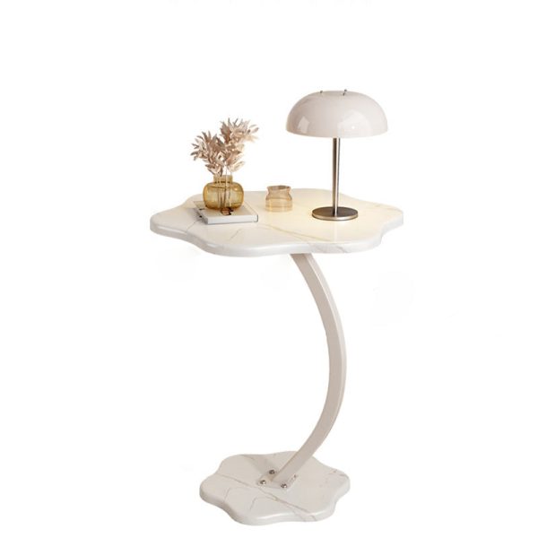Modern Minimalist Hexagonal Plate Carbon Steel Side Table 1-Leg For Living Room - Image 18