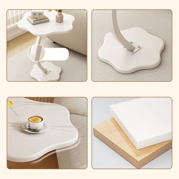 Modern Minimalist Hexagonal Plate Carbon Steel Side Table 1-Leg For Living Room - Image 9
