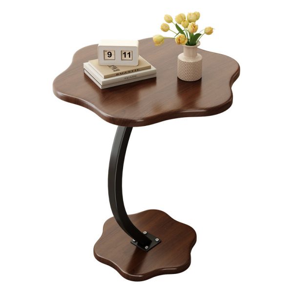 Modern Minimalist Hexagonal Plate Carbon Steel Side Table 1-Leg For Living Room - Image 19