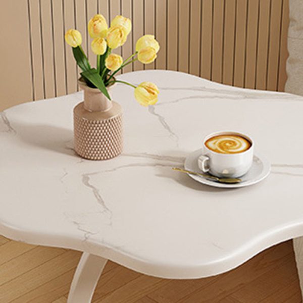 Modern Minimalist Hexagonal Plate Carbon Steel Side Table 1-Leg For Living Room - Image 5