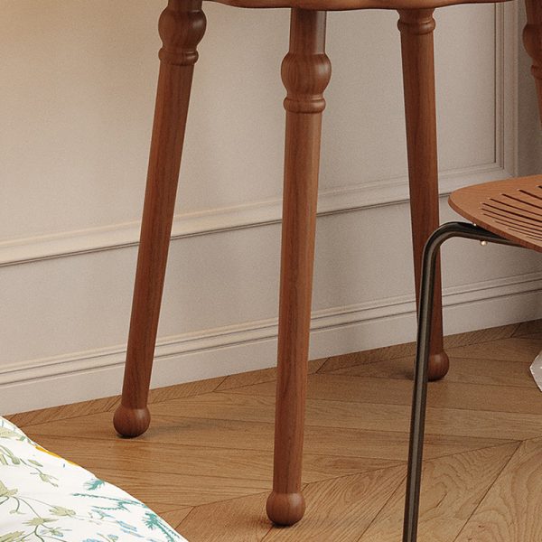 Traditional Vintage Flower Round Solid Wood Glass Makeup Vanity 1-Storage For Bedroom - Image 13