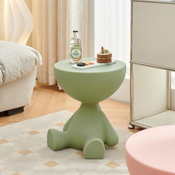 Contemporary Creative Round Tabletop Plastic Side Table For Living Room - Image 18