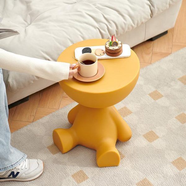Contemporary Creative Round Tabletop Plastic Side Table For Living Room - Image 3