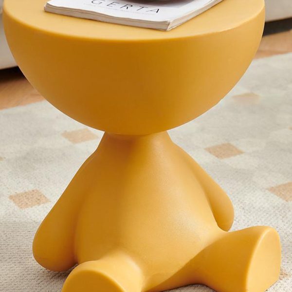 Contemporary Creative Round Tabletop Plastic Side Table For Living Room - Image 5