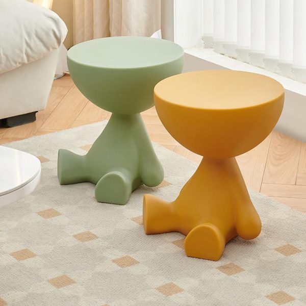 Contemporary Creative Round Tabletop Plastic Side Table For Living Room - Image 11
