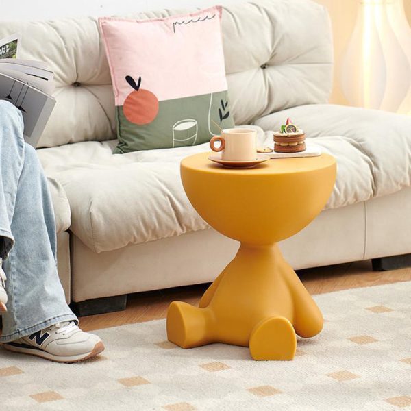 Contemporary Creative Round Tabletop Plastic Side Table For Living Room - Image 15