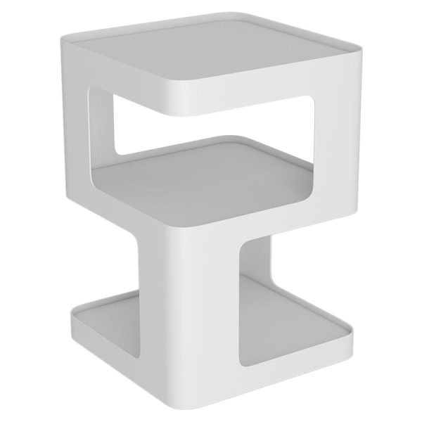 Modern Simplicity Square Tabletop Iron Nightstand 2-Shelf For Bedroom - Image 17