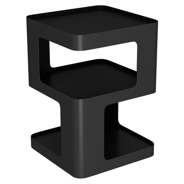Modern Simplicity Square Tabletop Iron Nightstand 2-Shelf For Bedroom - Image 16