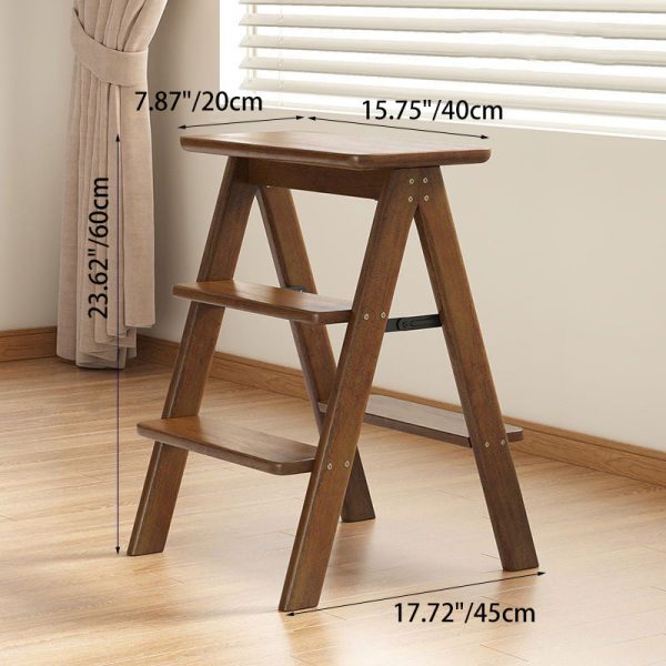 Traditional Vintage Rectangular Bamboo Bar Stool Footrest For Dining Room - Image 4