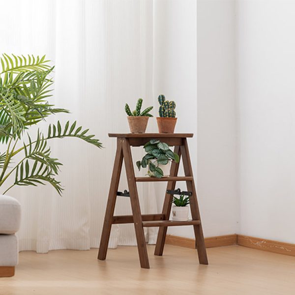 Traditional Vintage Rectangular Bamboo Bar Stool Footrest For Dining Room