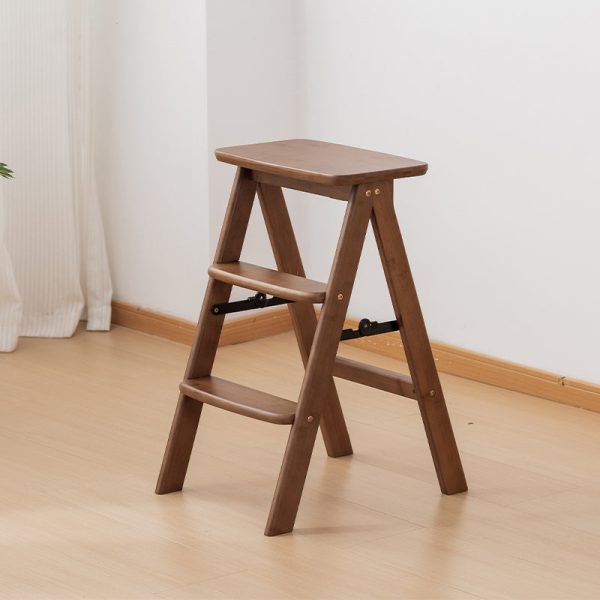 Traditional Vintage Rectangular Bamboo Bar Stool Footrest For Dining Room - Image 2