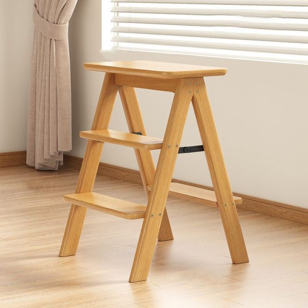Traditional Vintage Rectangular Bamboo Bar Stool Footrest For Dining Room - Image 9