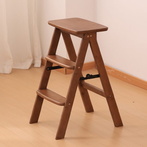 Traditional Vintage Rectangular Bamboo Bar Stool Footrest For Dining Room - Image 10