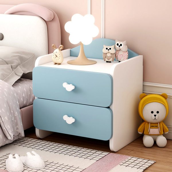 Modern Eclectic Kids Rectangular Panel Nightstand 1/2 Drawer For Bedroom - Image 10