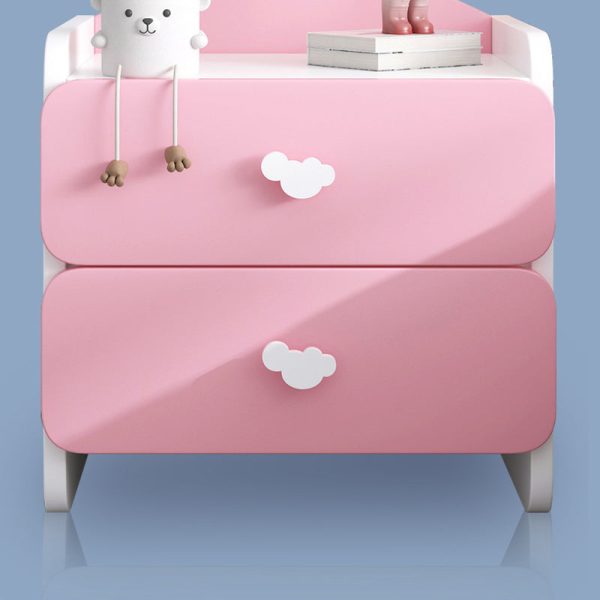 Modern Eclectic Kids Rectangular Panel Nightstand 1/2 Drawer For Bedroom - Image 13