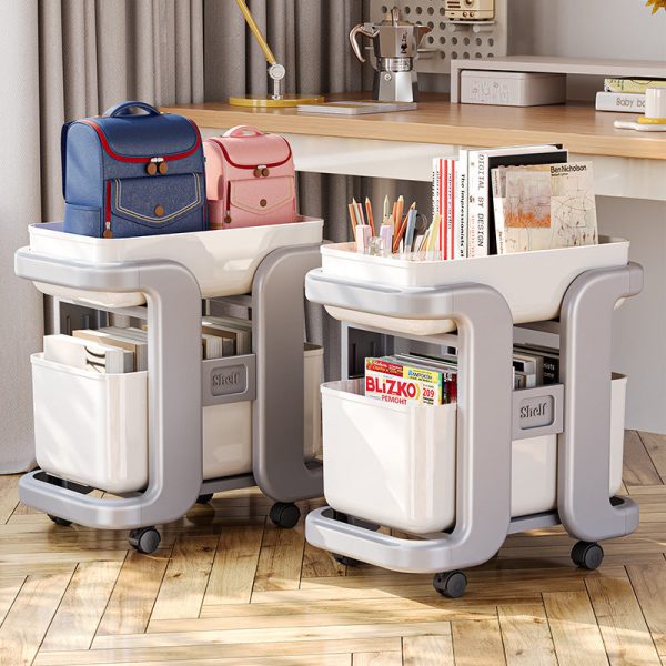 Contemporary Creative Rectangular PP Bookshelves 2- Tier For Home Office - Image 12